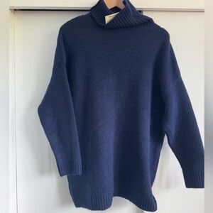 Cozy Navy Blue Turtleneck Sweater Brand New With Tag Size M